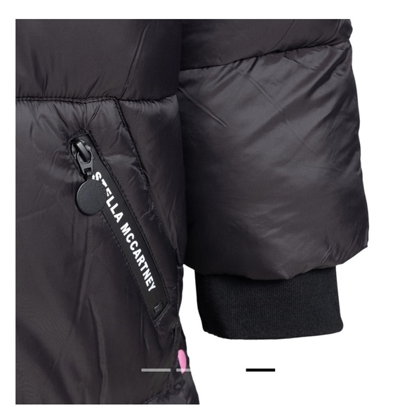 Stella Mccartney Black Down Jacket With
Multicolored Band On The Back - Picture 3 of 16